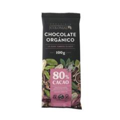 Barra de Chocolate ORGANICO Negro 80% Cacao x 100g - Chocolate Colonial