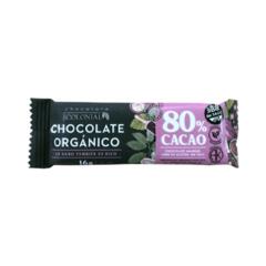 Barra de Chocolate ORGANICO Negro 80% Cacao x 16g - Chocolate Colonial
