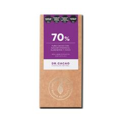 Tableta 70% Cacao con Almendras y Coco x 50g - Dr Cacao