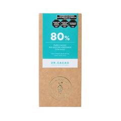 Tableta 80% puro Cacao sin Azucar agregada con Nuez x 50g - Dr Cacao