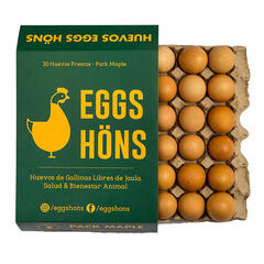 Pack Maple Huevos de Color Organicos de Gallinas Libre De Jaula (30u) - Eggs Hons 
