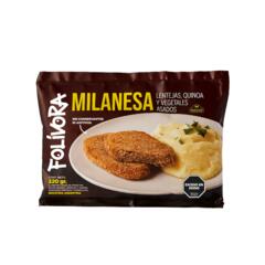 Milanesa de Lentejas, Quinoa y Vegetales Asados x 220g - Folivora