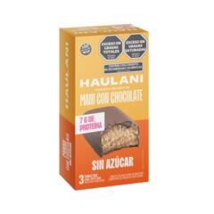 Tableta Tripack de Mani y Chocolate Sin Azucar (3u) x 102g - Haulani