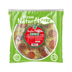 Pizza a Base de Harina de Arroz de Mozarella, Tomates y Albahaca x 400g - Naturalrroz