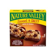 Barras de Granola Chocolate Oscuro Cacahuate y Almendra x 36g (6u) - Nature Valley