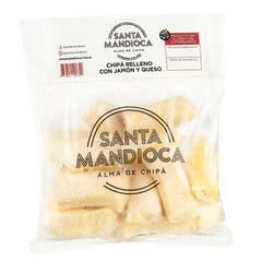Chipa Relleno de Jamon y Queso x 500g - Santa Mandioca