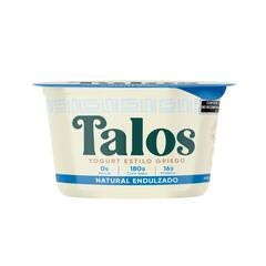 Yogurt Estilo Griego Natural Endulzado x 180g - Talos