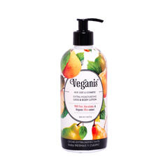Locion Corporal y de Piernas Extra Humectante (Pera Silvestre, Macadamia y Extracto Organico de Oliva) x 500ml - Veganis