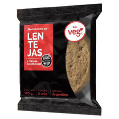 Medallones de Lentejas y Cebollas Caramelizadas x 180g - Via Veg